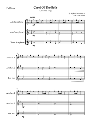 Carol Of The Bells (Christmas Song) for Saxophone Trio