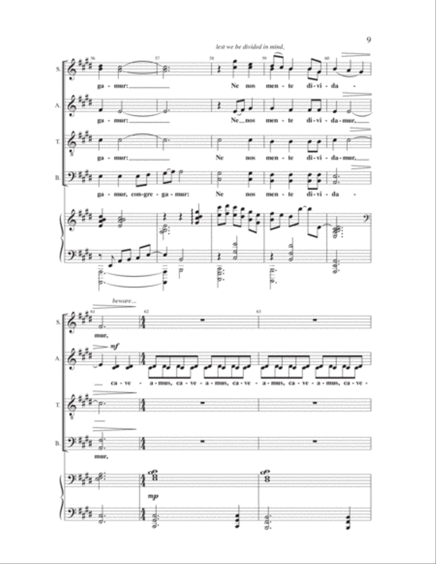 If Only the World (Ubi Caritas) 4-Part scores gallery preview page 8