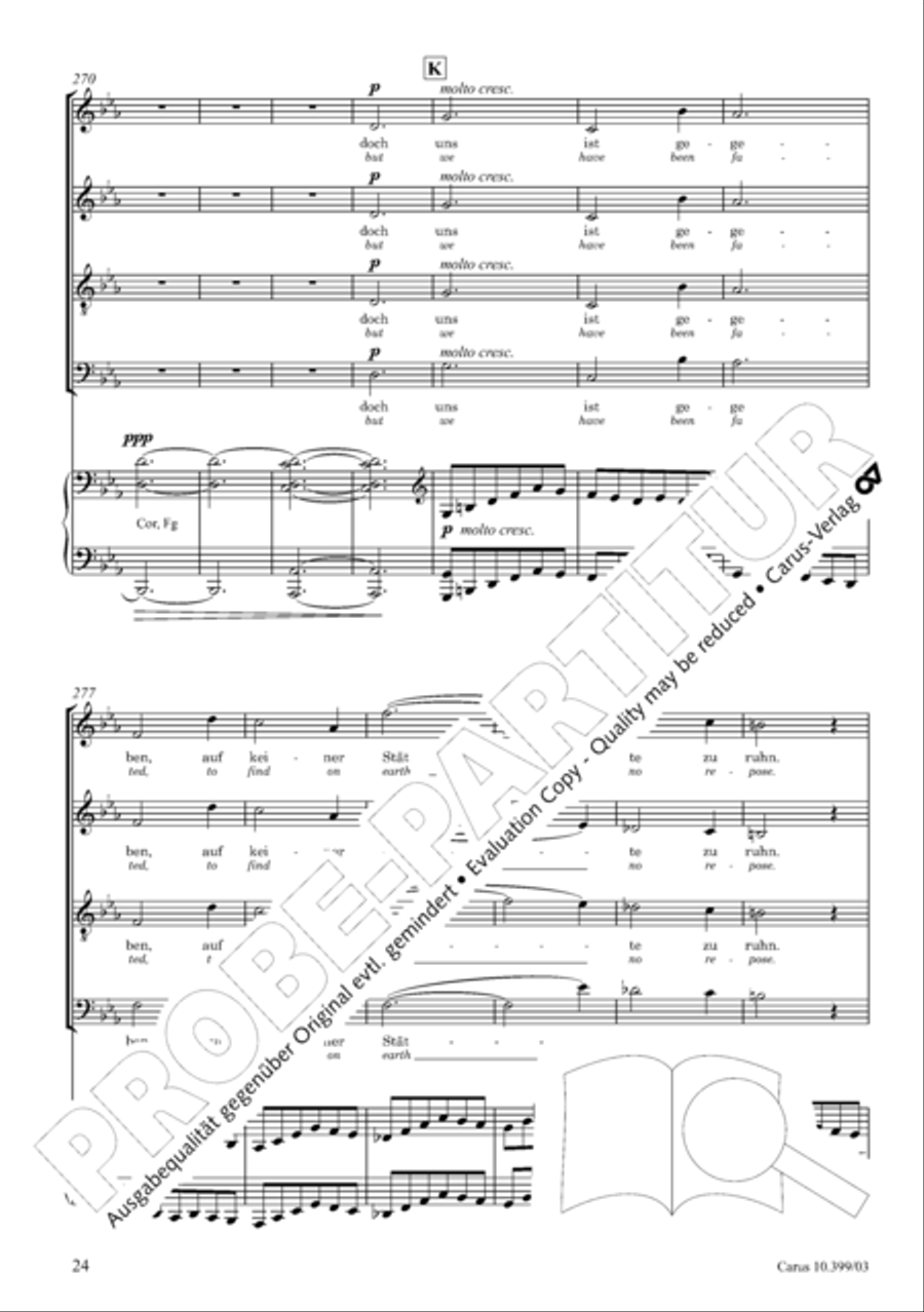 Schicksalslied, Op. 54 4-Part scores gallery preview page 25