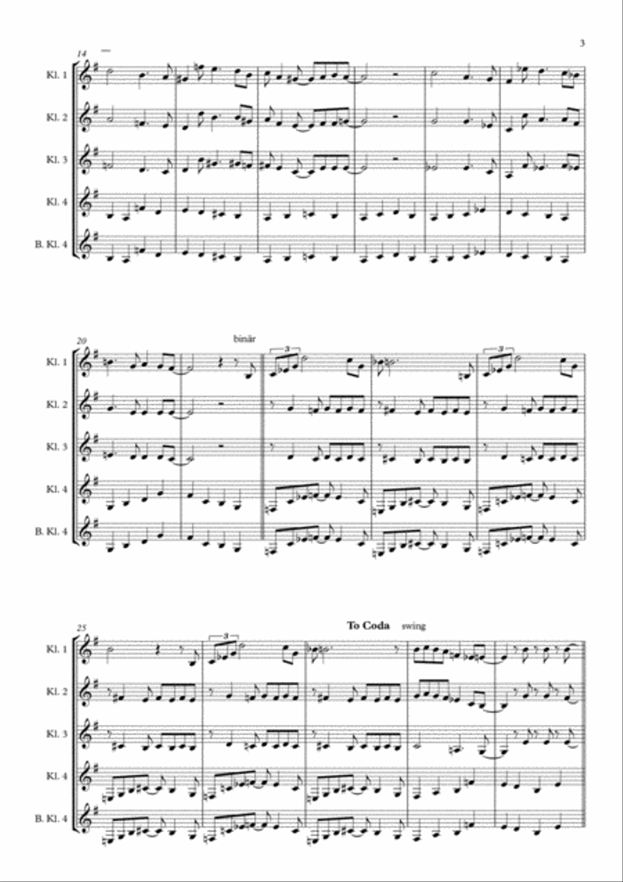 A Night In Tunisia Woodwind Quartet scores gallery preview page 3