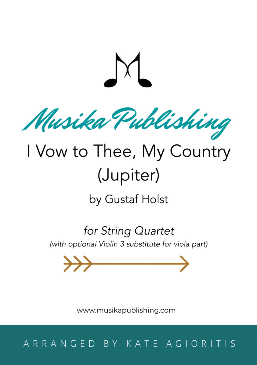 I Vow to Thee, My Country (Jupiter) - String Quartet String Quartet scores gallery preview page 1