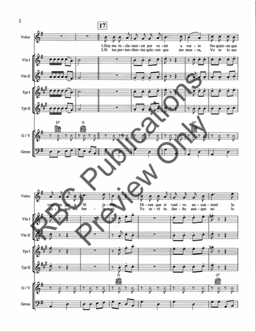No Me Se Rejar Mariachi (Score) Voice scores gallery preview page 4