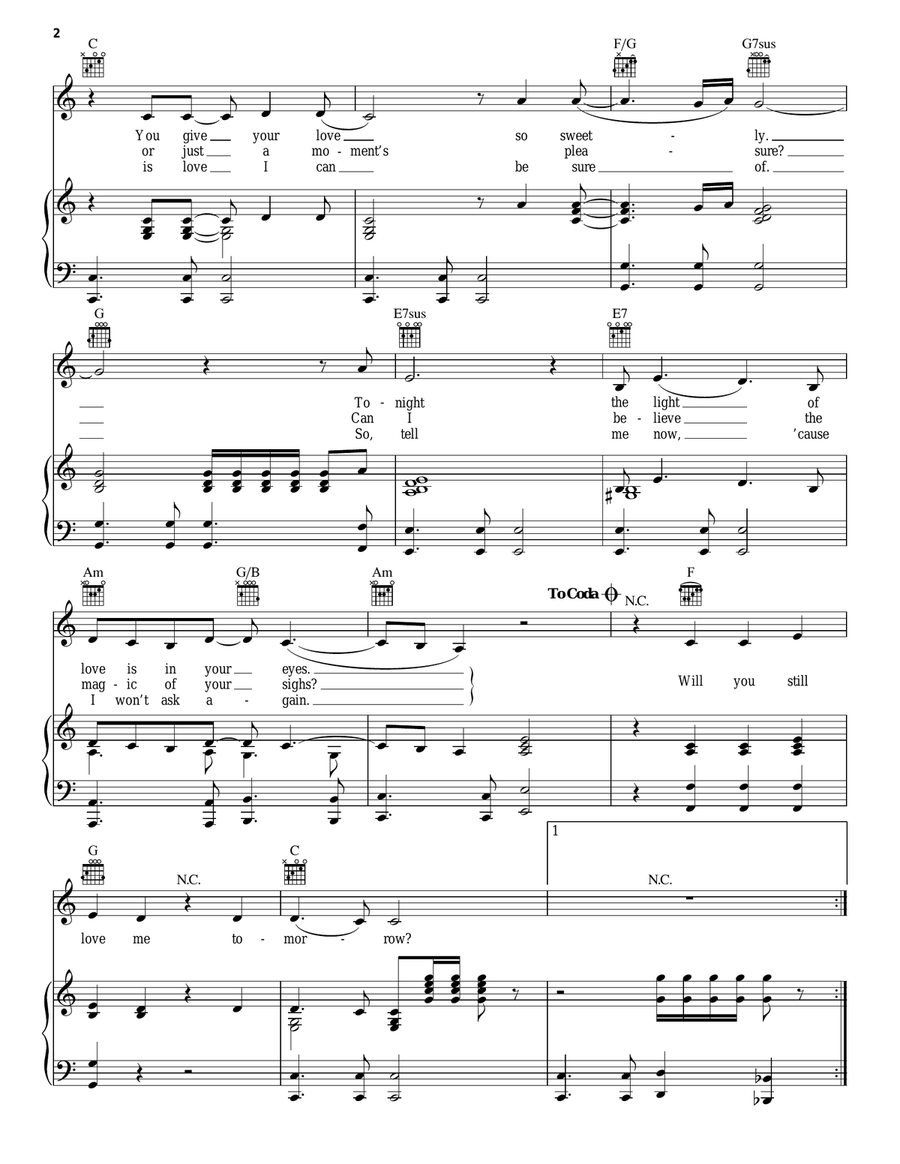 Will You Love Me Tomorrow (Will You Still Love Me Tomorrow) Piano, Vocal, Guitar scores gallery preview page 2