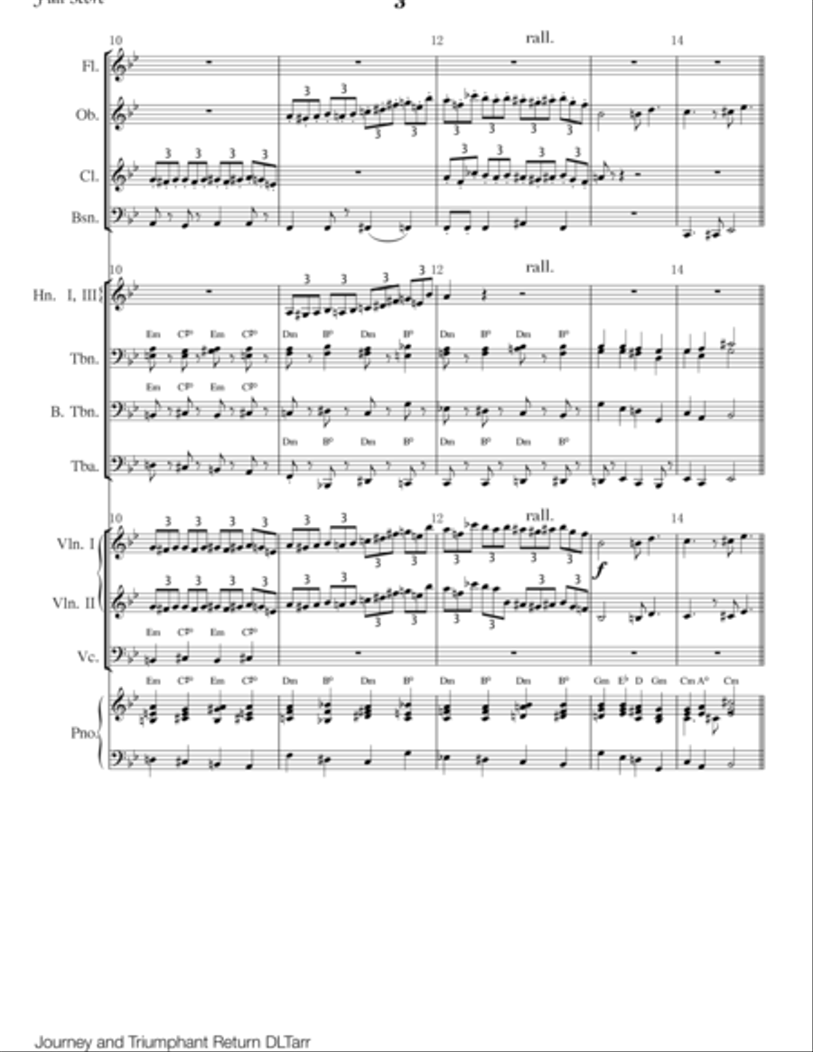 Orchestral Overture. Bold. Lots of distinguished brass work. Ideal for celebrations and inauguration Brass Ensemble scores gallery preview page 3