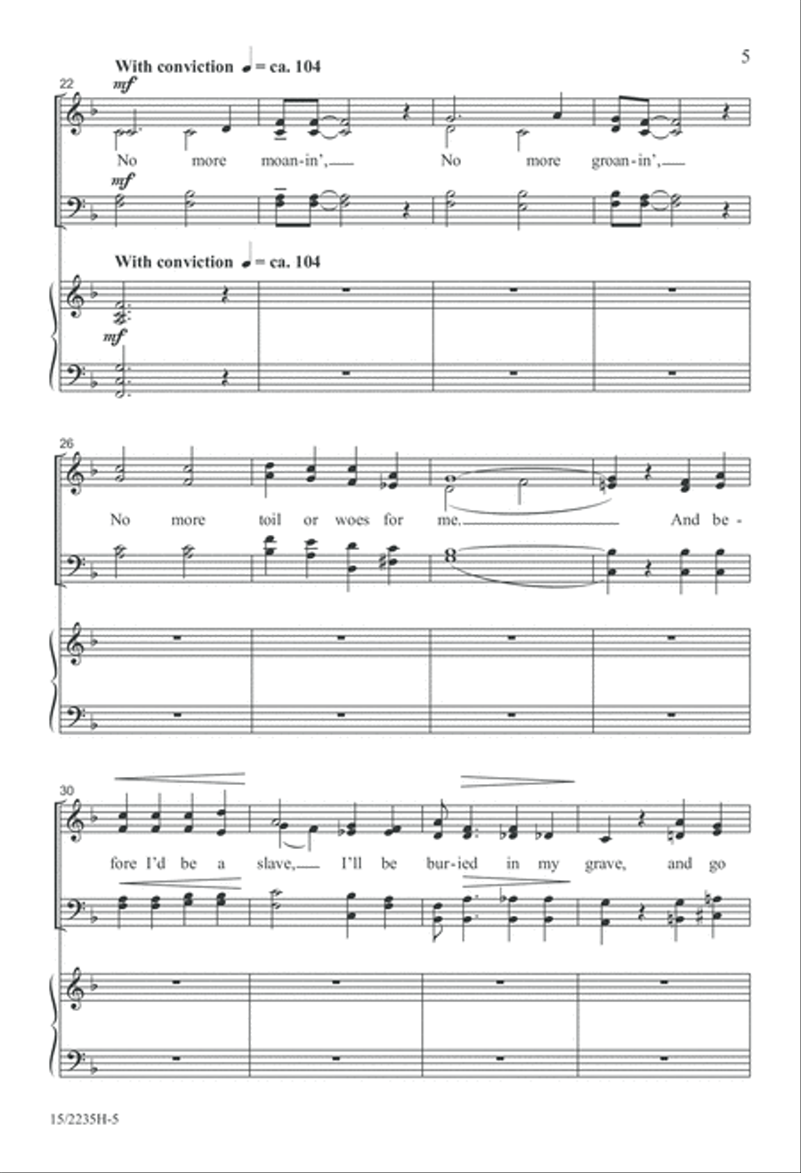 Song of Freedom 4-Part scores gallery preview page 6