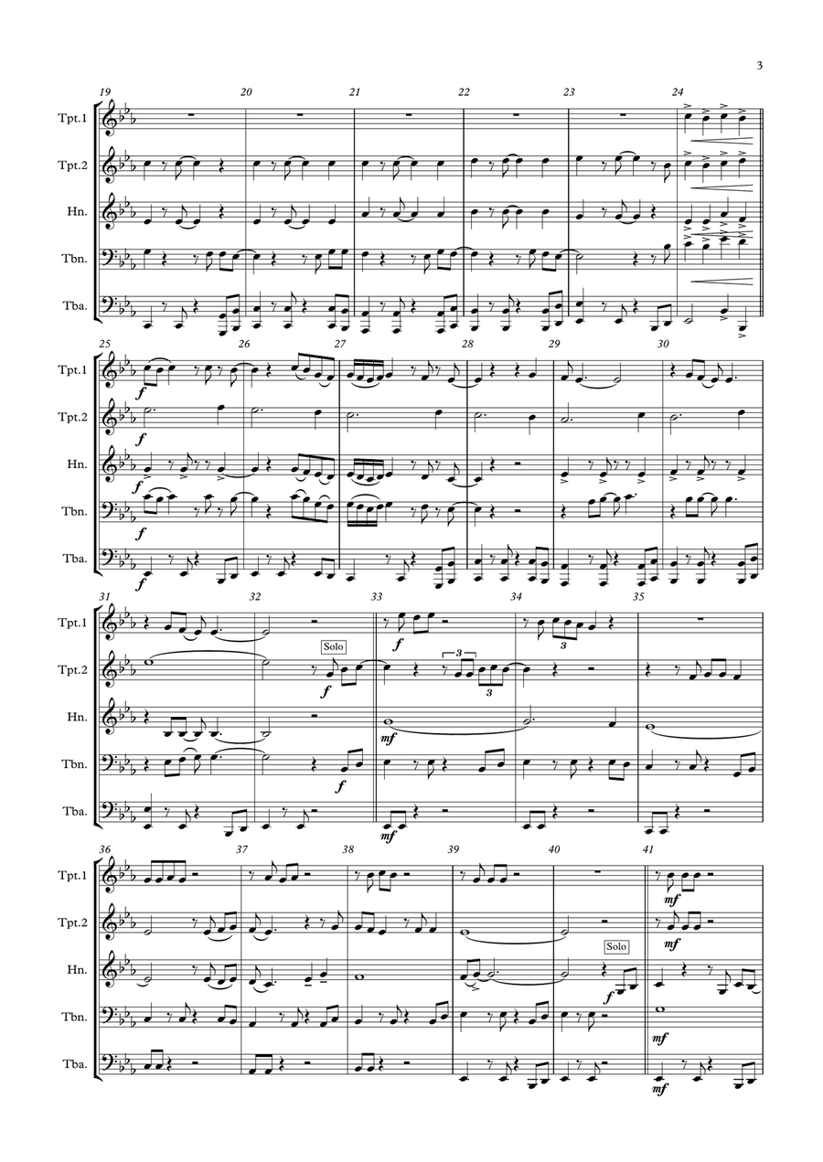 Stand By Me Brass Ensemble scores gallery preview page 3