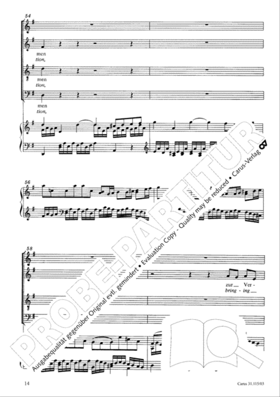 O my spirit, be prepared (Mache dich, mein Geist, bereit) 4-Part scores gallery preview page 15