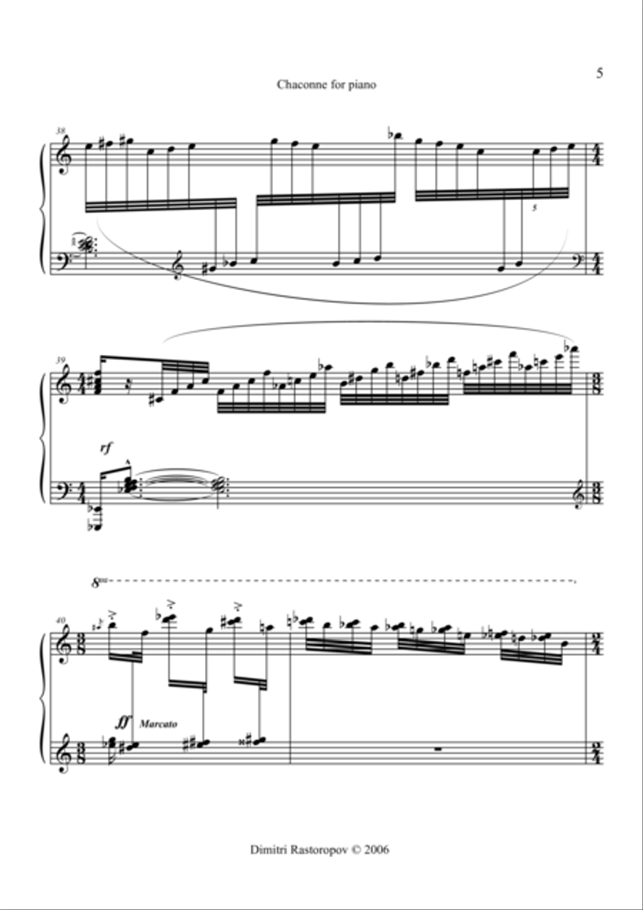 Chaconne Chaconne Piano Solo scores gallery preview page 5