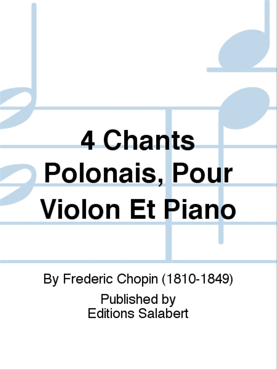 4 Chants Polonais, Pour Violon Et Piano Violin Solo scores gallery preview page 1