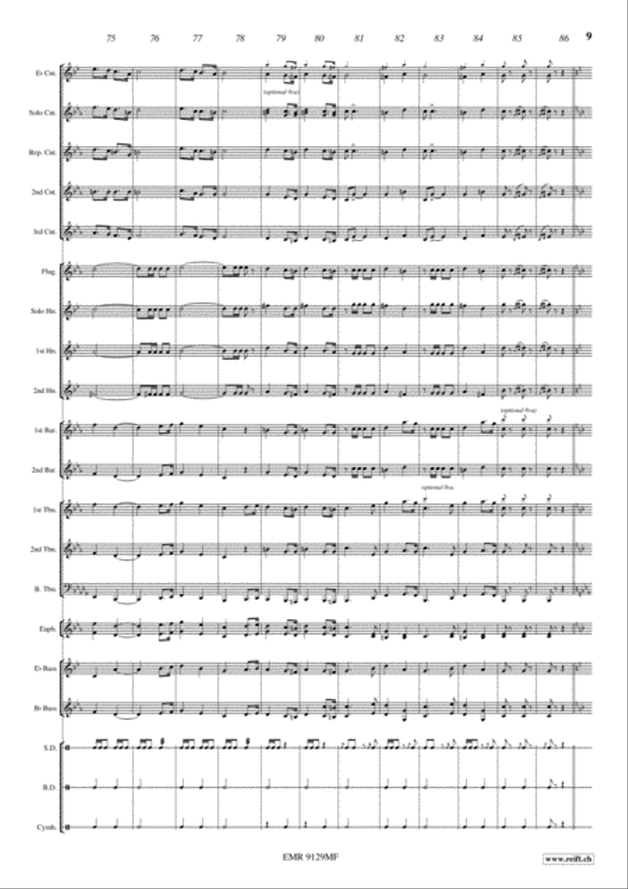 March Of Honor March Of Honor Brass Band scores gallery preview page 9
