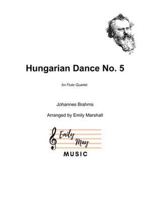 Book cover for Hungarian Dance No. 5 (for Flute Quartet)
