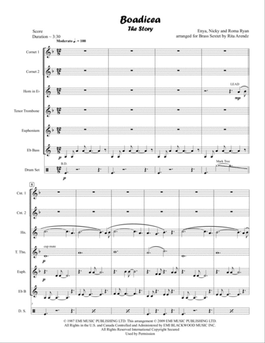 Story Of Boadicea Brass Ensemble scores gallery preview page 3