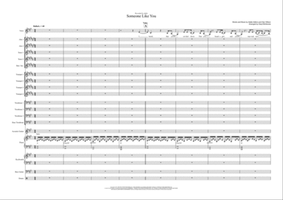 Someone Like You Saxophone scores gallery preview page 1