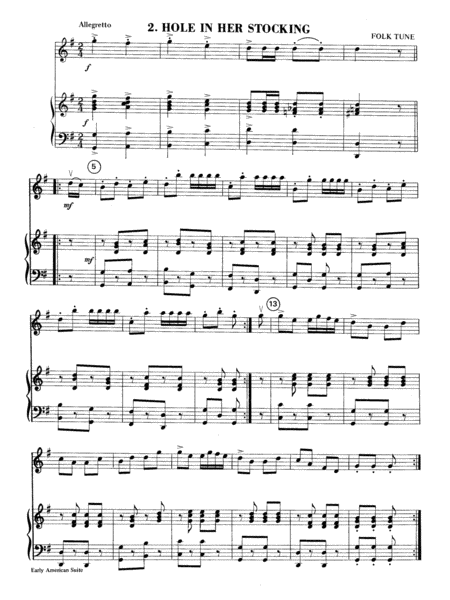 Early American Suite: Piano Accompaniment