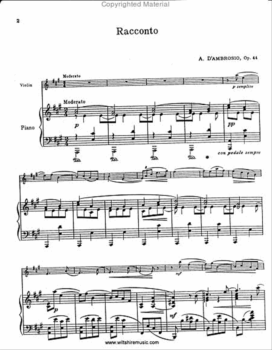 Racconto Violin Solo scores gallery preview page 2