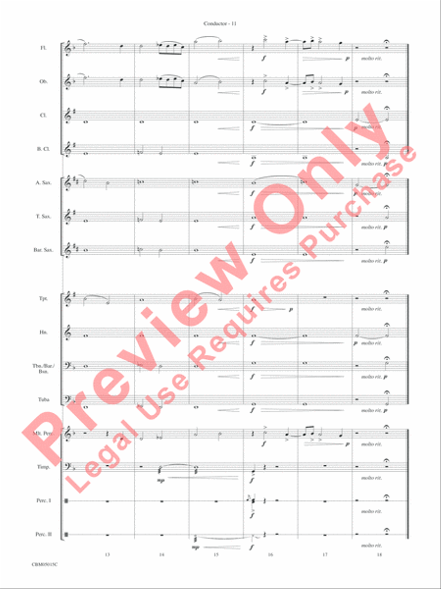 Themes from Star Wars: Episode III Revenge of the Sith Concert Band scores gallery preview page 14