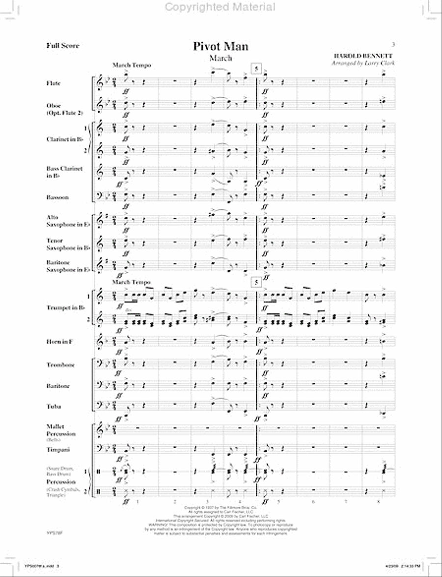 Pivot Man Pivot Man Concert Band scores gallery preview page 4