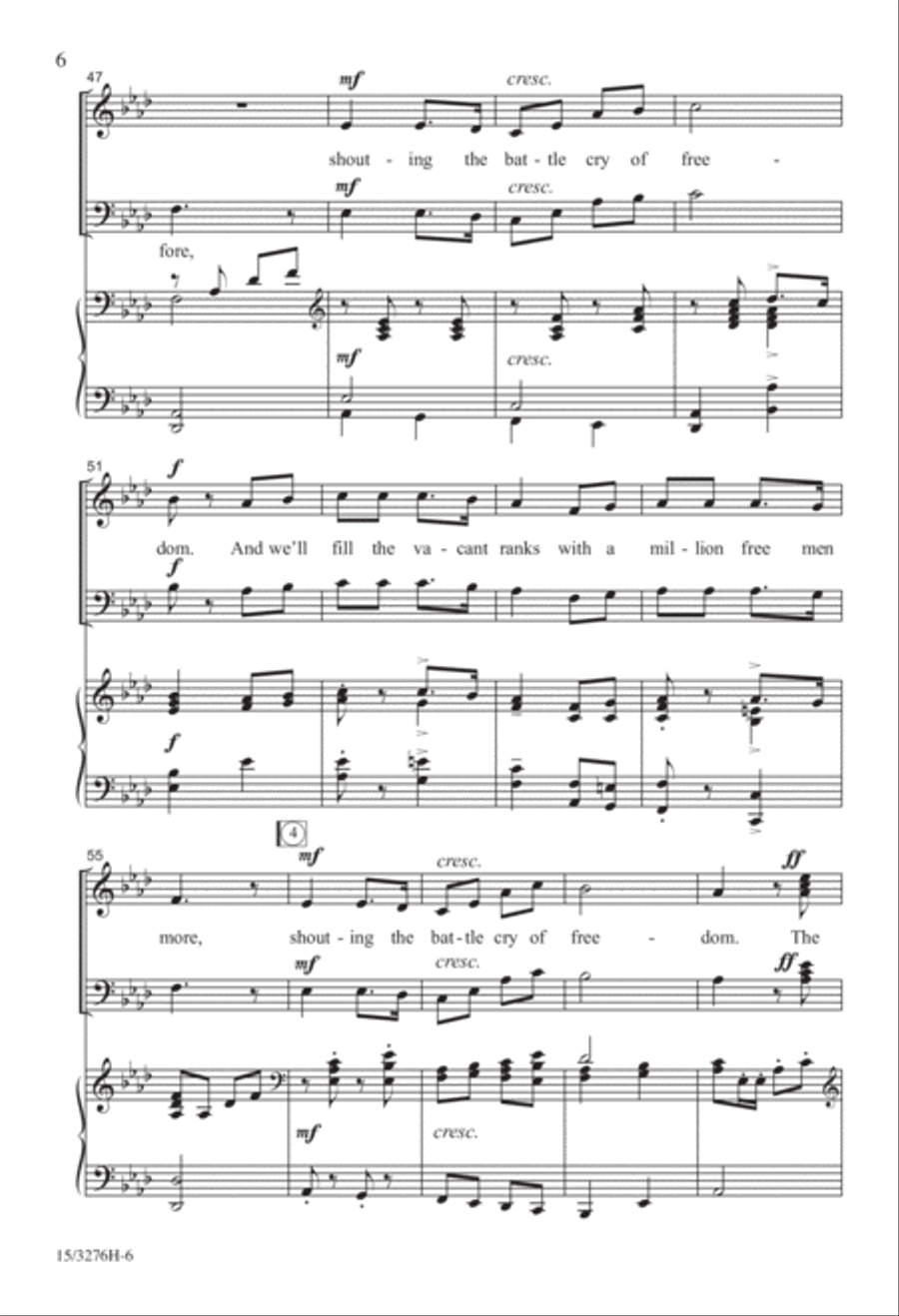 Battle Cry of Freedom Battle Cry of Freedom 4-Part scores gallery preview page 6