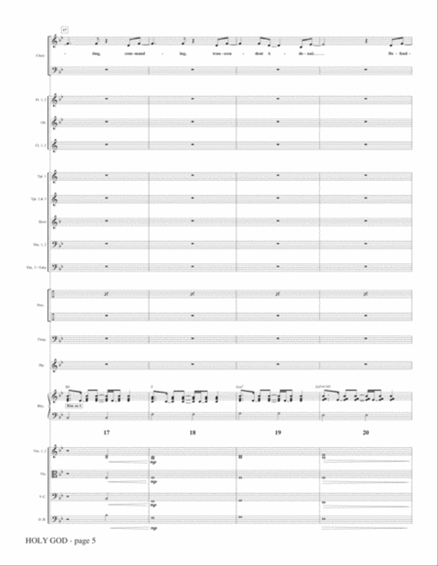 Holy God - Full Score Holy God - Full Score Choir scores gallery preview page 5