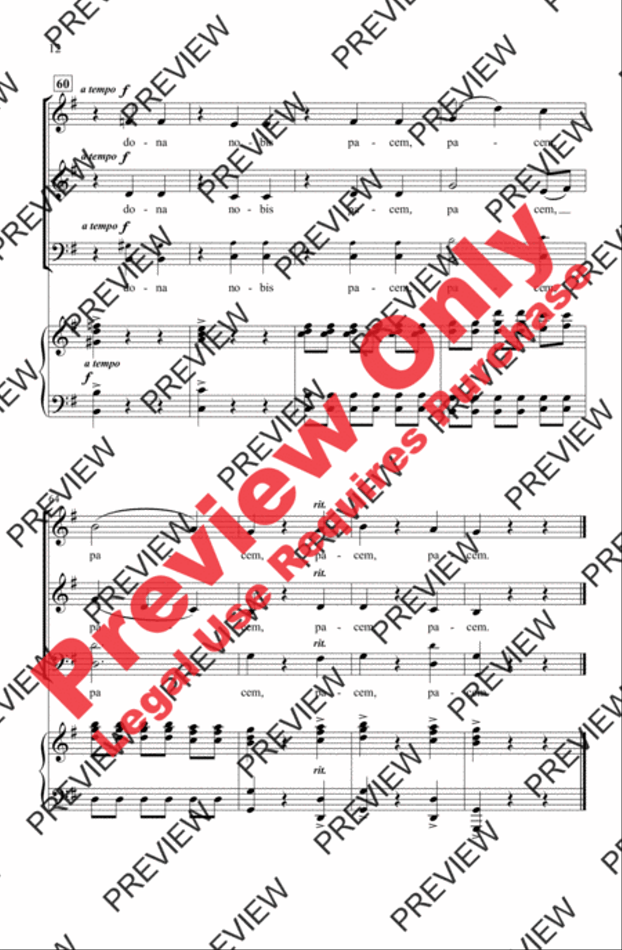 Dona Nobis Pacem Dona Nobis Pacem 3-Part scores gallery preview page 12