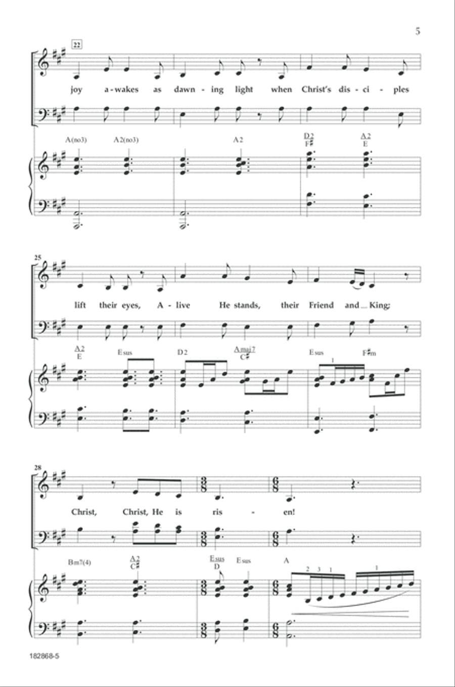 Christ Is Risen (He Is Risen Indeed) 4-Part scores gallery preview page 4