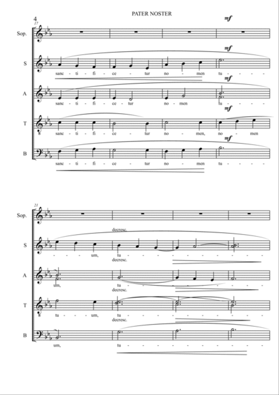 PATER NOSTER PATER NOSTER 4-Part scores gallery preview page 4