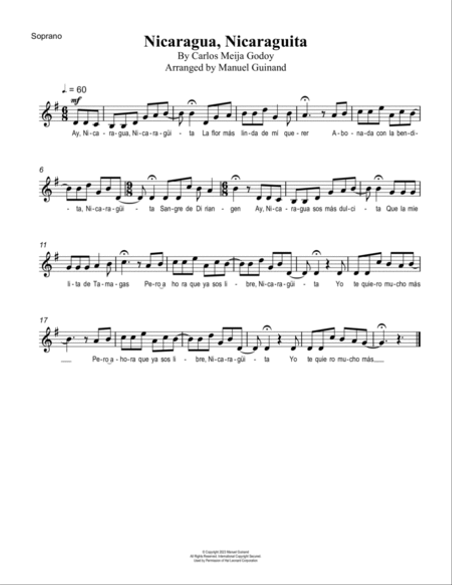 Nicaragua, Nicaraguita 4-Part scores gallery preview page 3