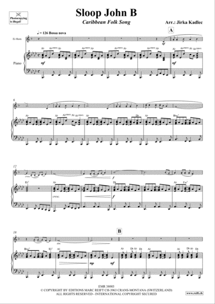 Sloop John B Sloop John B Horn scores gallery preview page 3