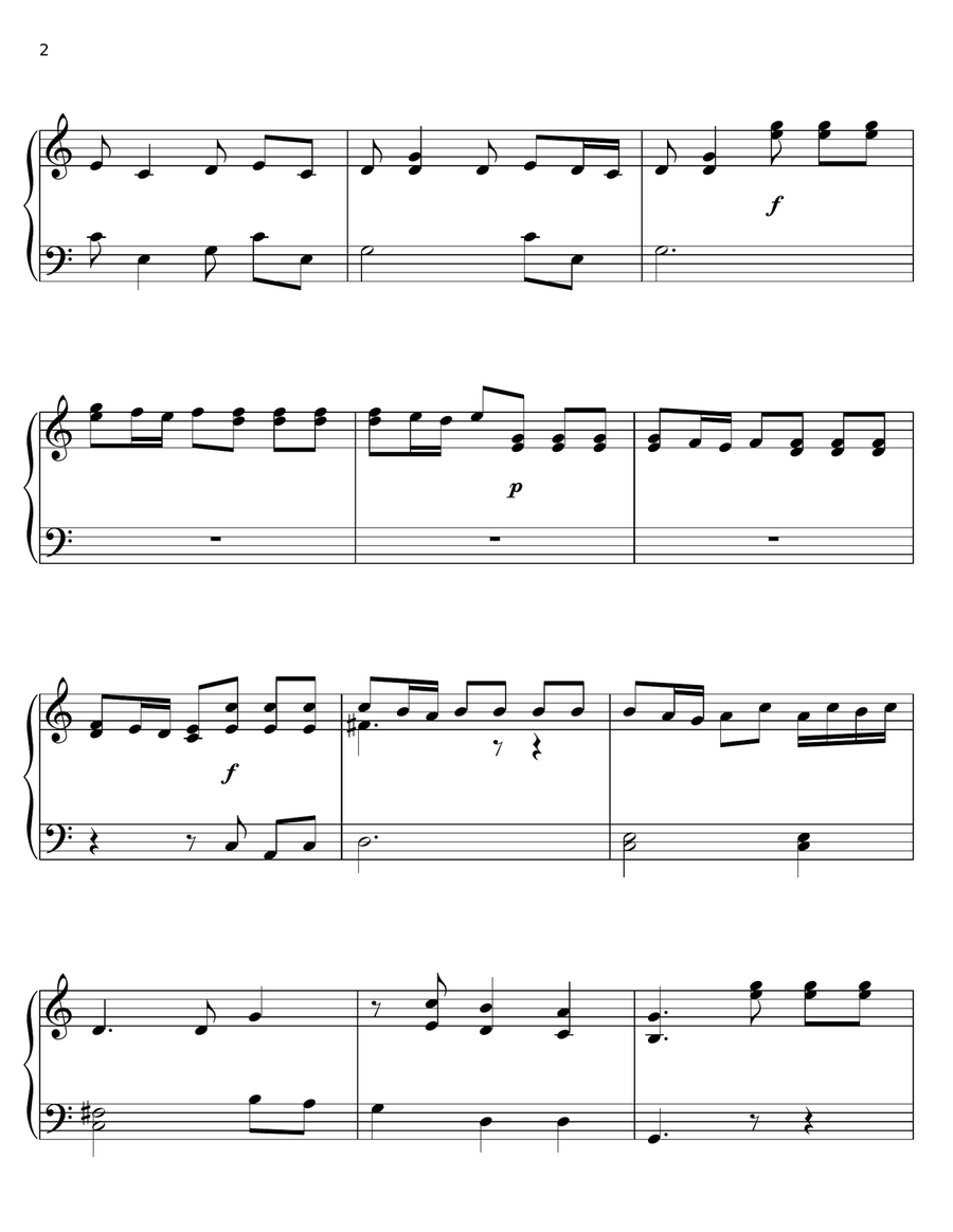 Allegro Maestoso Easy Piano scores gallery preview page 2