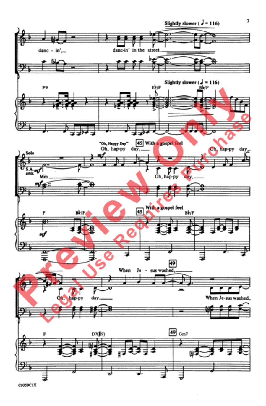 Oh, Happy Day 4-Part scores gallery preview page 7