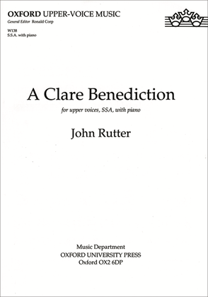 Book cover for A Clare Benediction