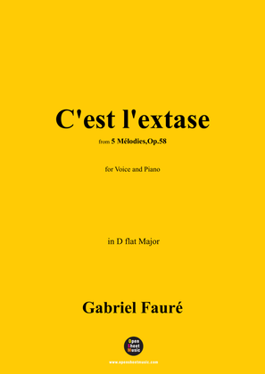 Book cover for G. Fauré-C'est l'extase,in D flat Major,Op.58 No.5