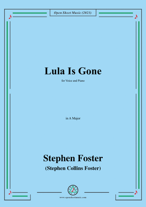 Book cover for S. Foster-Lula Is Gone,in A Major