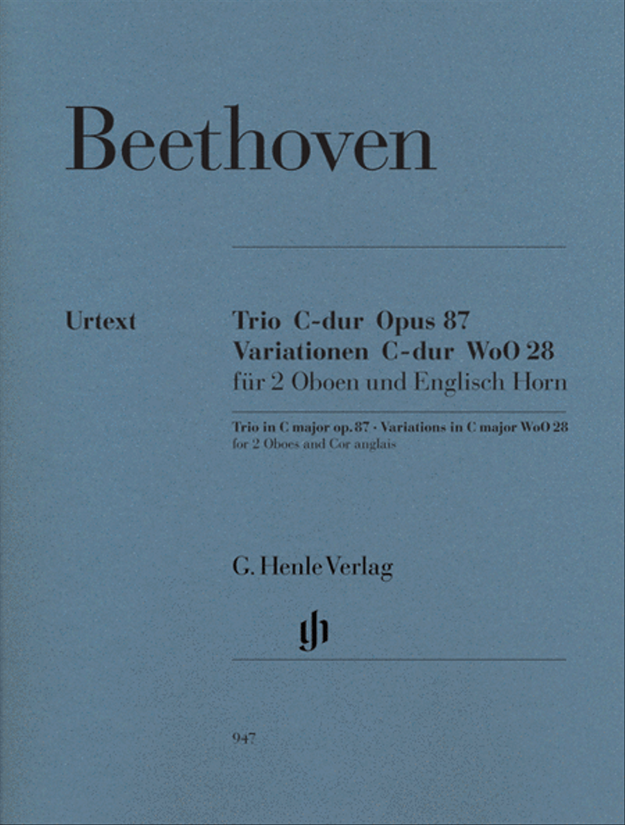 Trio in C Major, Op. 87/Variations in C Major, WoO 28 English Horn scores gallery preview page 1