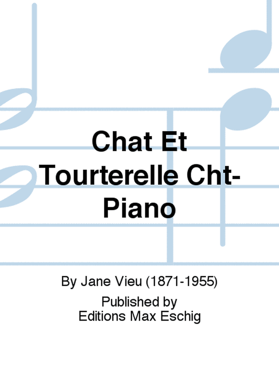 Chat Et Tourterelle Cht-Piano