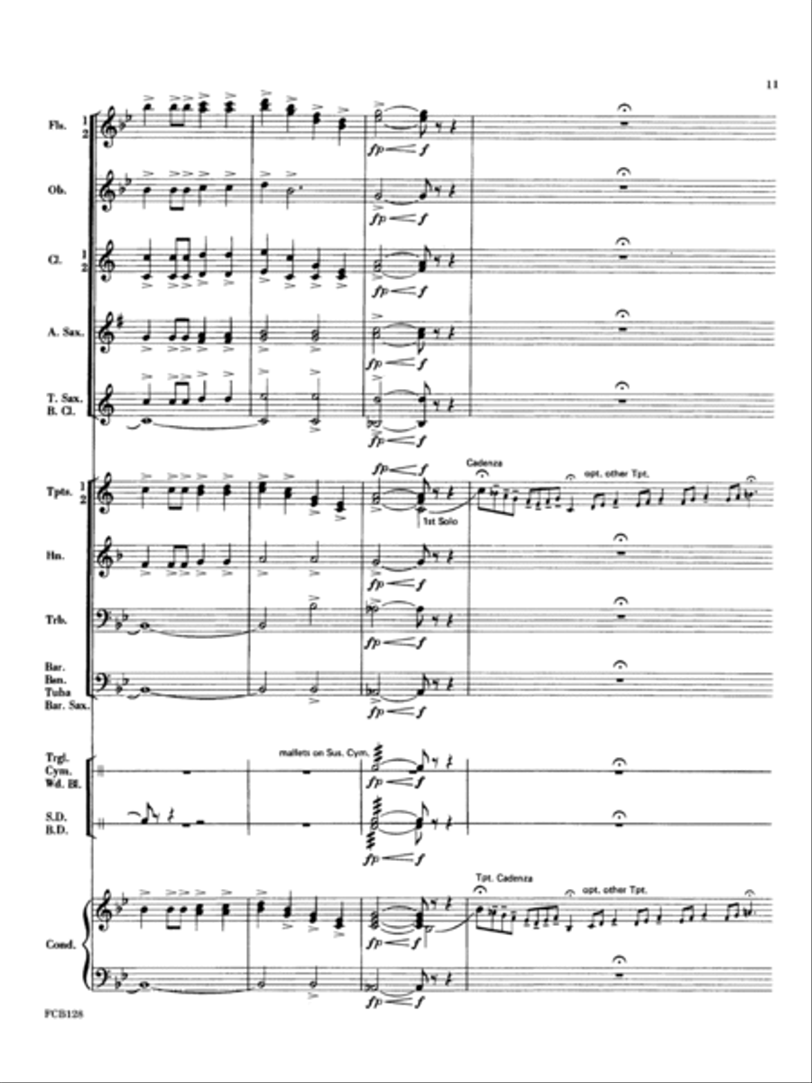 Serenade For Trumpet Concert Band scores gallery preview page 11