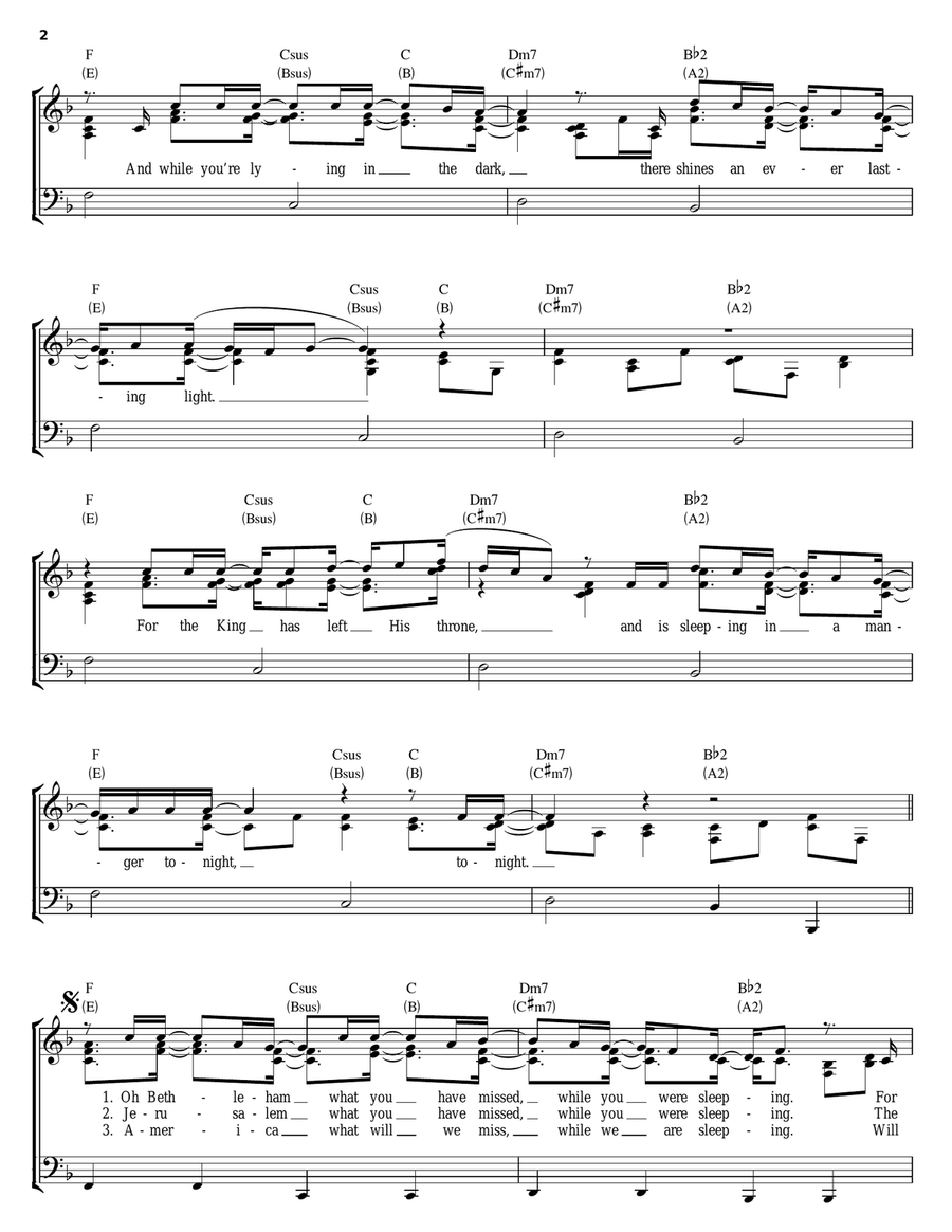 While You Were Sleeping Piano, Vocal, Guitar scores gallery preview page 2