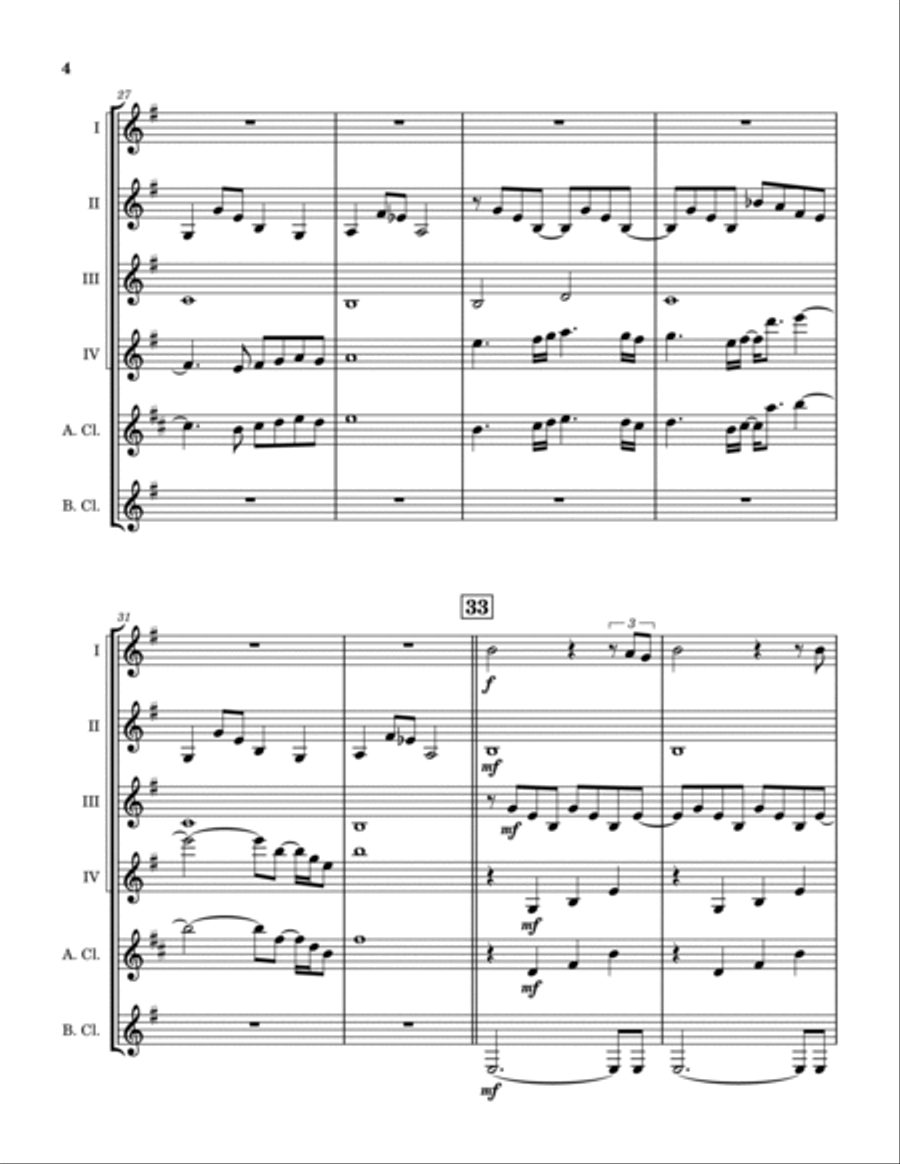 Still Loving You Clarinet Quintet scores gallery preview page 5