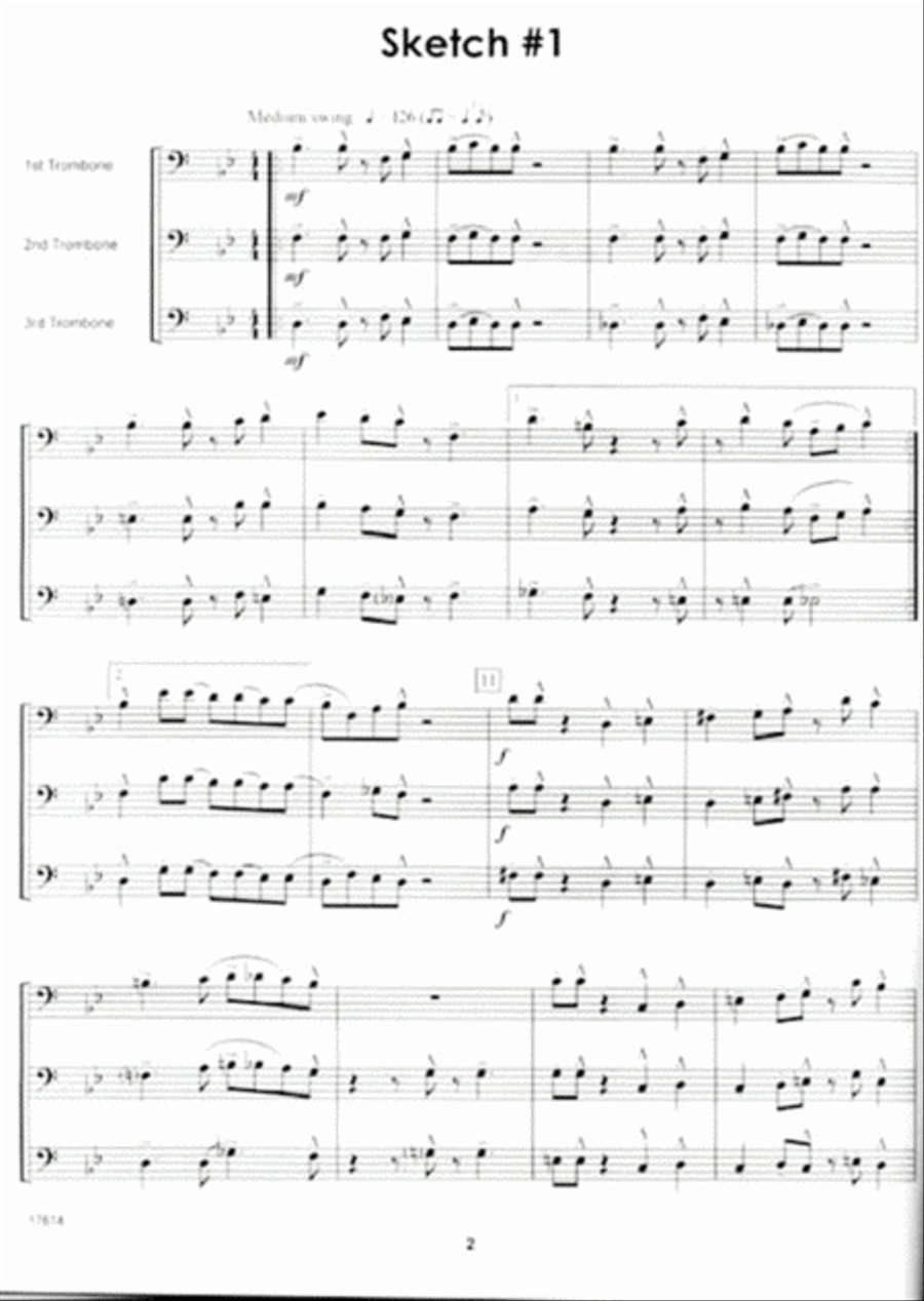 10 Jazz Sketches, Volume 1 Trombone scores gallery preview page 2