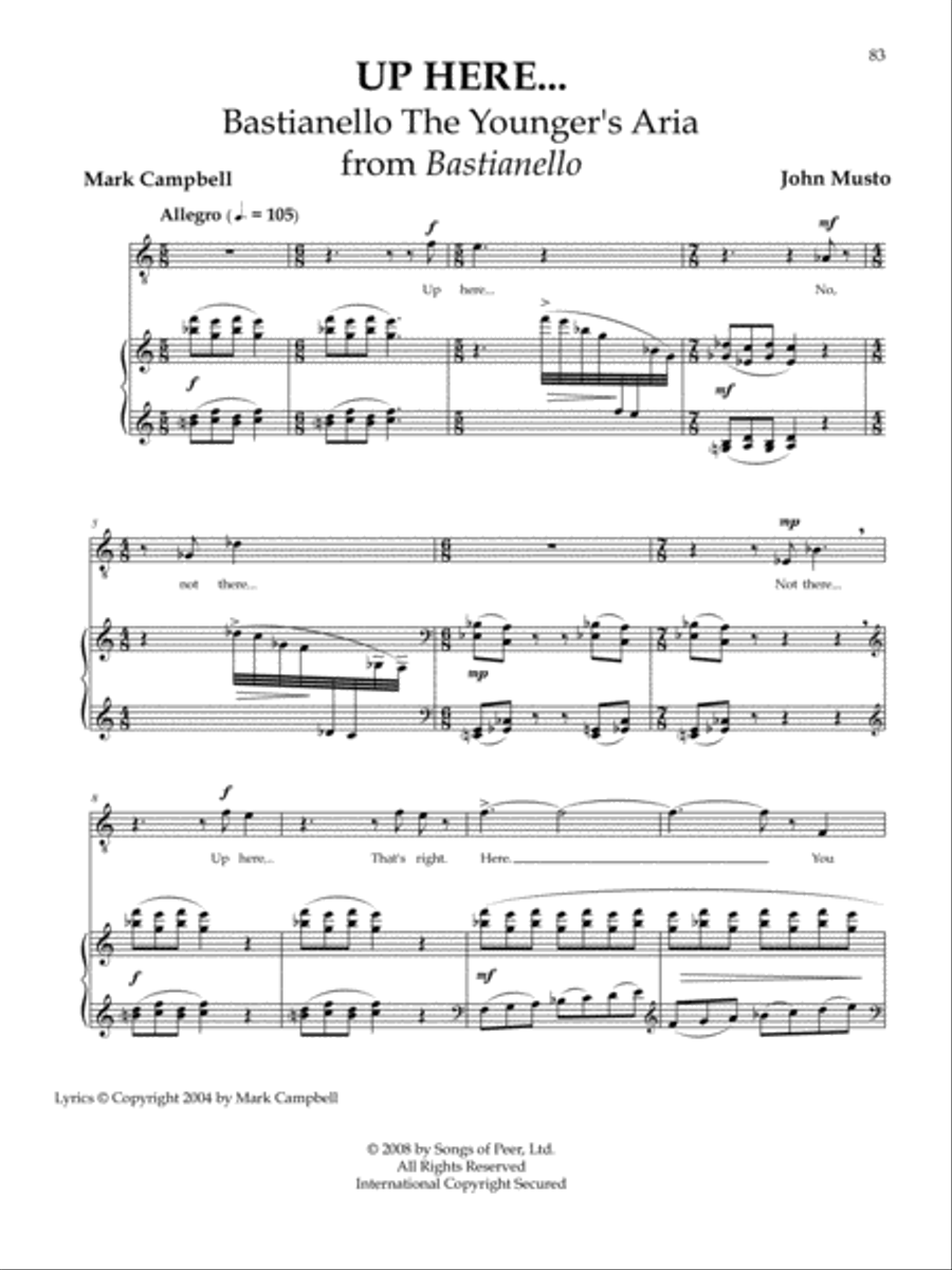 Up Here... Up Here... Voice scores gallery preview page 1