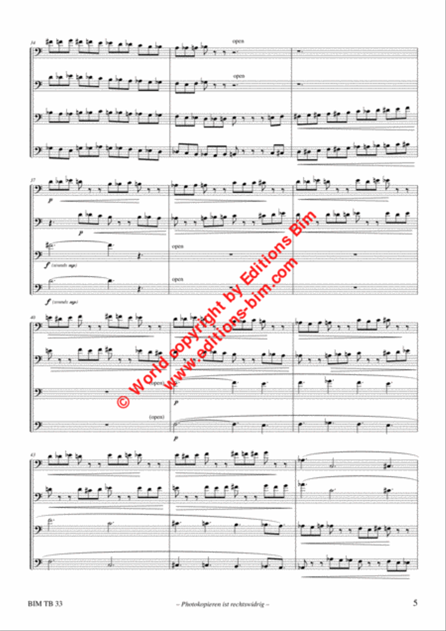 Trombone Quartet N° 1 Trombone Quartet N° 1 Trombone Quartet scores gallery preview page 4