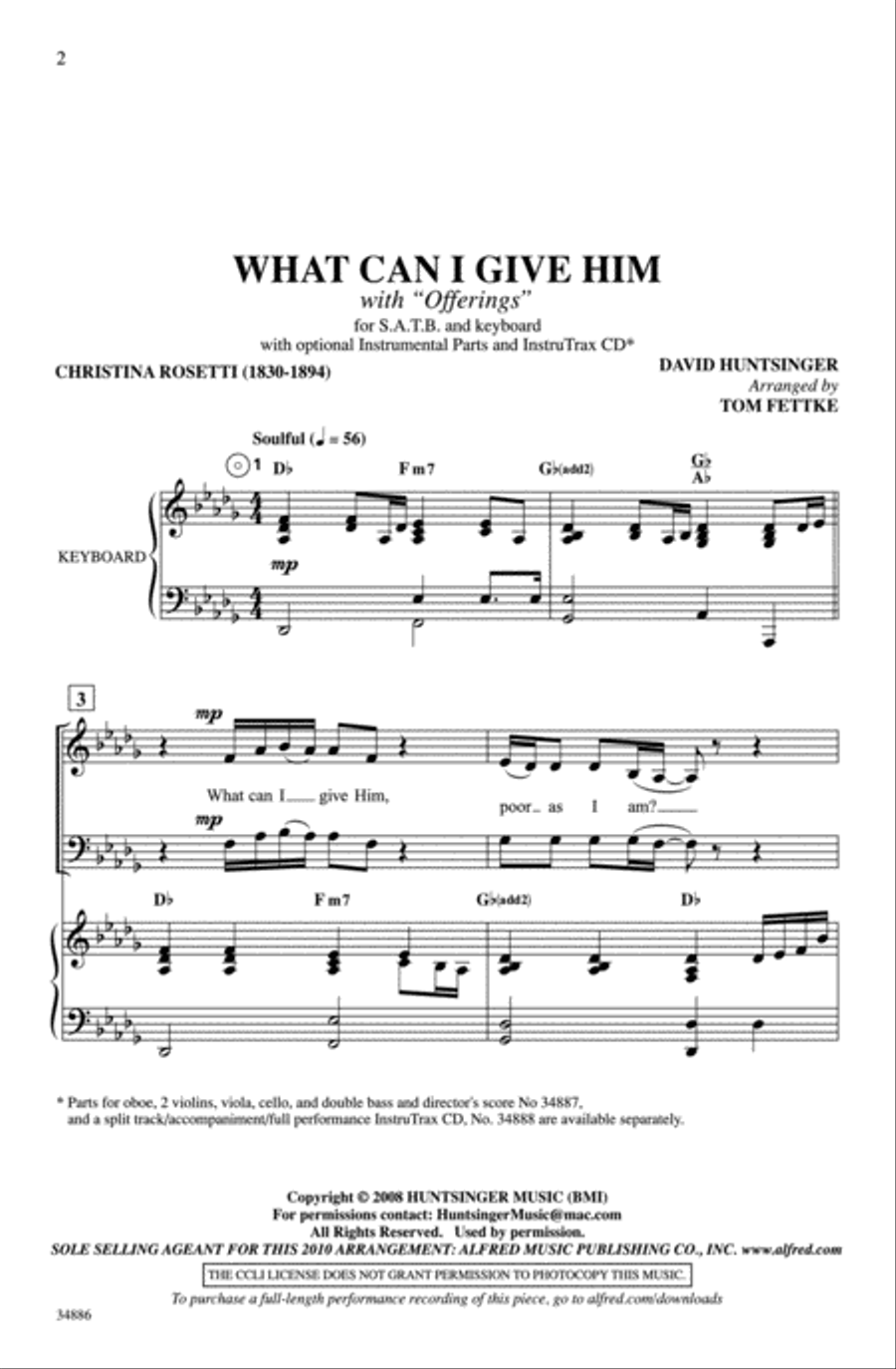 What Can I Give Him 4-Part scores gallery preview page 2