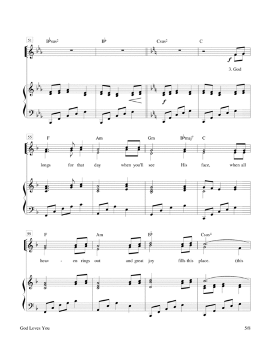 God Loves You (SA Duet, High Voice) SA scores gallery preview page 5