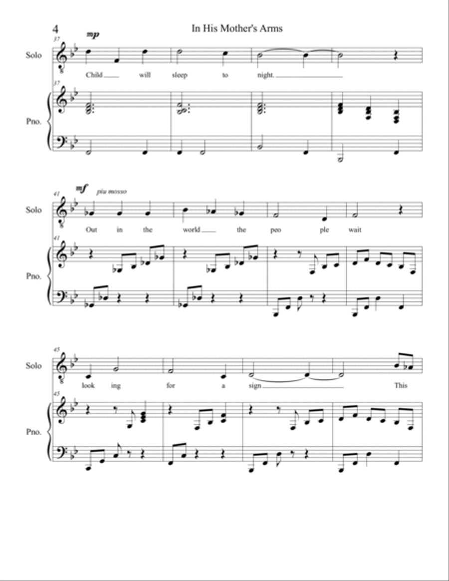 In His Mother's Arms Voice scores gallery preview page 4