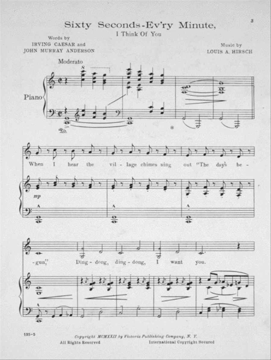 Sixty Seconds Ev'ry Minute, I Think of You Voice scores gallery preview page 2