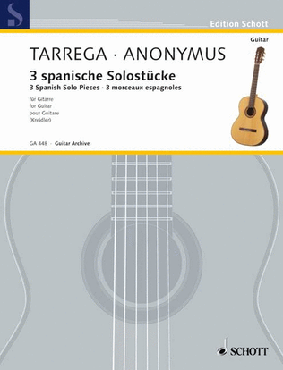 Book cover for Three Spanish solo pieces