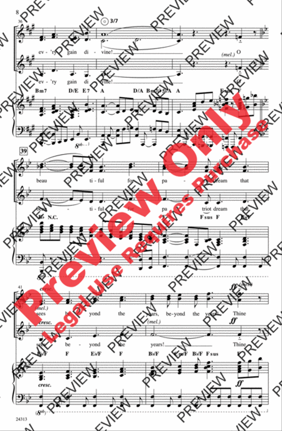 America, the Beautiful Women's Choir scores gallery preview page 8