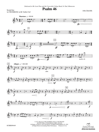 Psalm 46: (wp) 1st B-flat Trombone T.C.