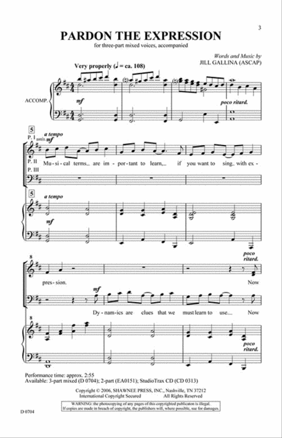 Pardon the Expression 3-Part scores gallery preview page 2