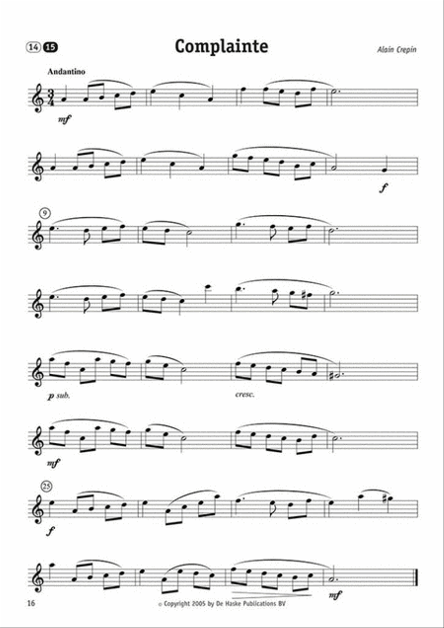 Voorbeeldrepertoire A Alto Saxophone scores gallery preview page 3